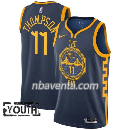 Camiseta Niños Golden State Warriors Klay Thompson 11 2018-19 Nike City Edition Navy Swingman